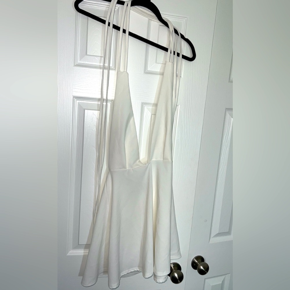 White mini dress